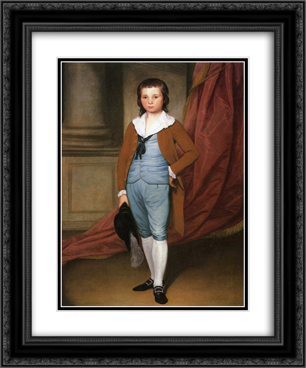 John Coates Browne 20x24 Black Ornate Wood Framed Art Print Poster with Double Matting by Wright, Joseph