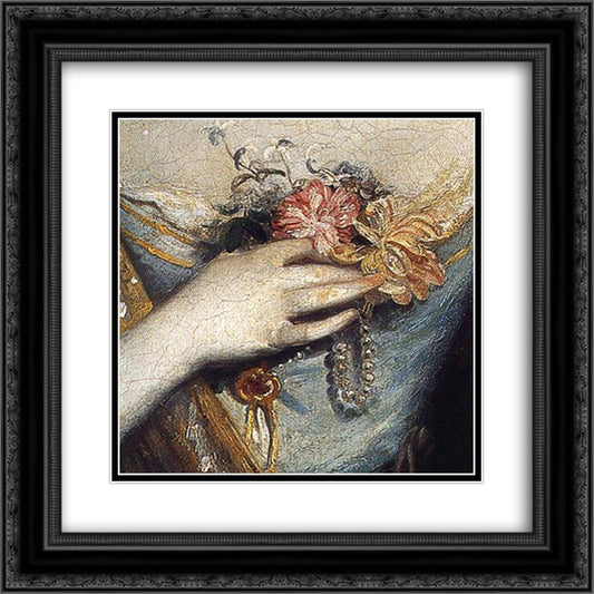 Anne Dashwood (detail) 20x20 Black Ornate Wood Framed Art Print Poster with Double Matting by Reynolds, Joshua