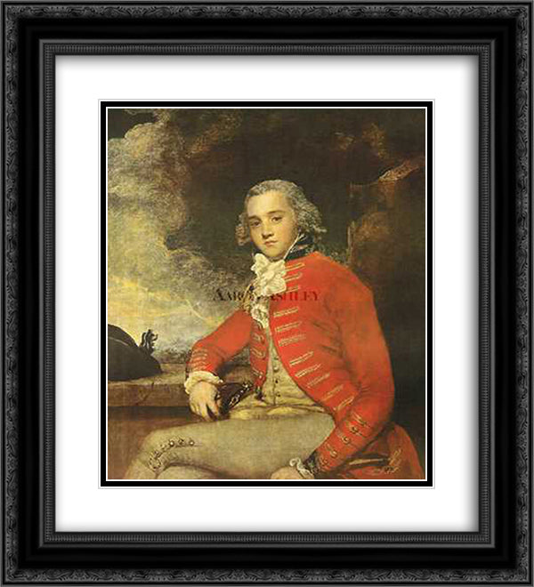 Captain Bligh 20x22 Black Ornate Wood Framed Art Print Poster with Double Matting by Reynolds, Joshua