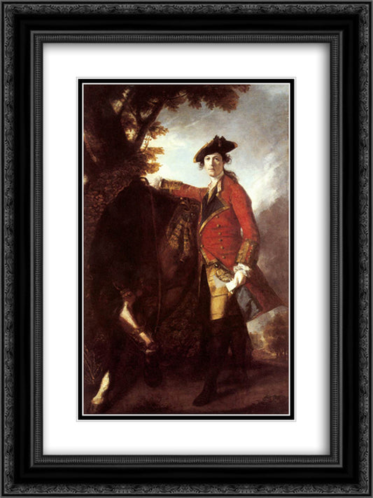 Captain Robert Orme 18x24 Black Ornate Wood Framed Art Print Poster with Double Matting by Reynolds, Joshua