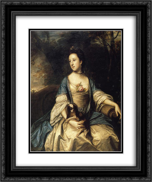 Caroline, Duchess of Marlborough 20x24 Black Ornate Wood Framed Art Print Poster with Double Matting by Reynolds, Joshua