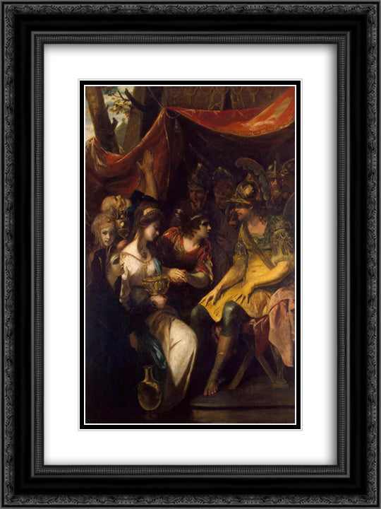 Continence of Scipio 18x24 Black Ornate Wood Framed Art Print Poster with Double Matting by Reynolds, Joshua