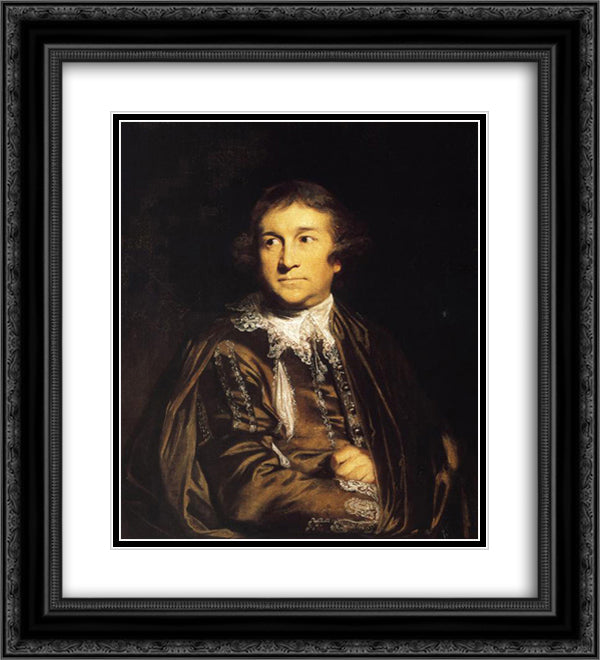 David-Garrick 20x22 Black Ornate Wood Framed Art Print Poster with Double Matting by Reynolds, Joshua