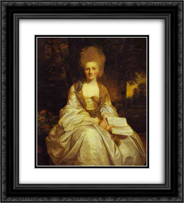 Dorothy, Countess of Lisburne 20x22 Black Ornate Wood Framed Art Print Poster with Double Matting by Reynolds, Joshua