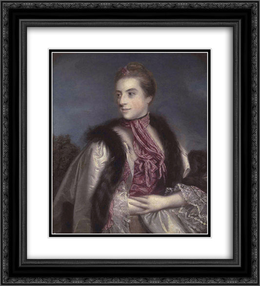 Elizabeth Drax, Countess of Berkeley 20x22 Black Ornate Wood Framed Art Print Poster with Double Matting by Reynolds, Joshua