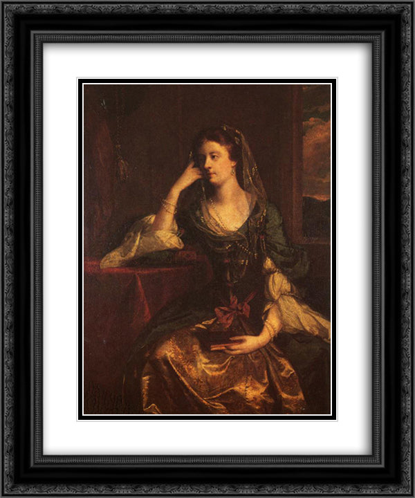 Emily, Duchess of Leinster 20x24 Black Ornate Wood Framed Art Print Poster with Double Matting by Reynolds, Joshua