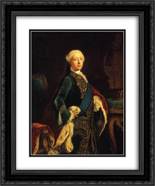 George III 20x24 Black Ornate Wood Framed Art Print Poster with Double Matting by Reynolds, Joshua