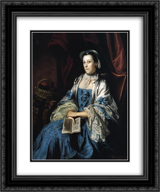 Gertrude, Duchess of Bedford 20x24 Black Ornate Wood Framed Art Print Poster with Double Matting by Reynolds, Joshua