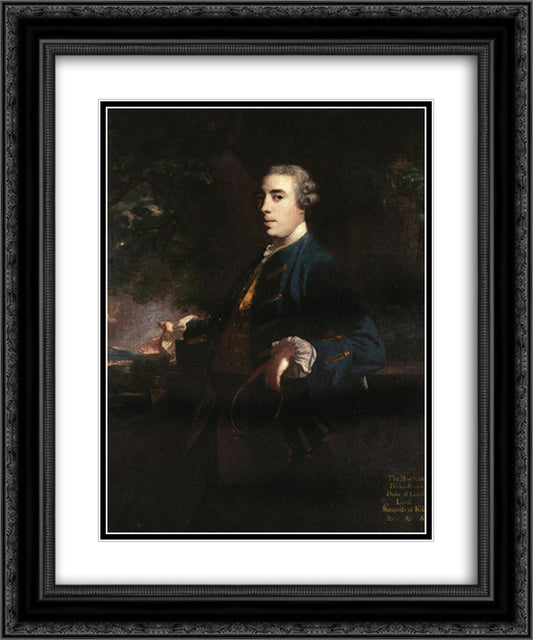 James FitzGerald, Duke of Leinster 20x24 Black Ornate Wood Framed Art Print Poster with Double Matting by Reynolds, Joshua