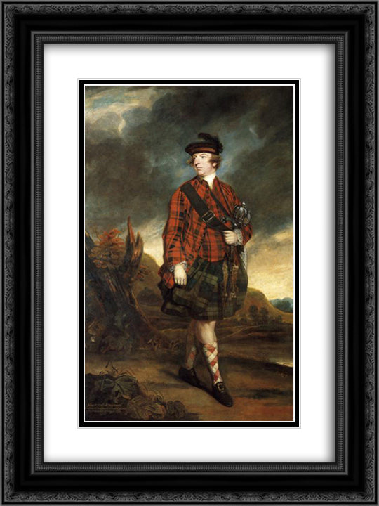 John Murray, 4th Earl of Dunmore 18x24 Black Ornate Wood Framed Art Print Poster with Double Matting by Reynolds, Joshua