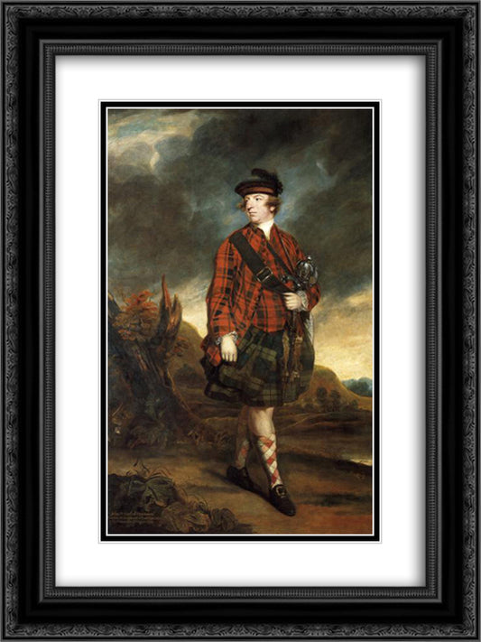 John Murray, 4th Earl of Dunmore 18x24 Black Ornate Wood Framed Art Print Poster with Double Matting by Reynolds, Joshua