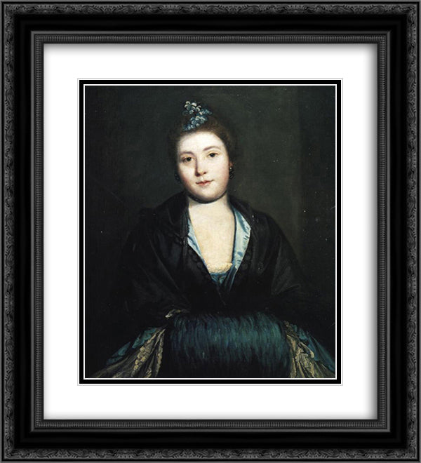 Kitty Fisher 20x22 Black Ornate Wood Framed Art Print Poster with Double Matting by Reynolds, Joshua