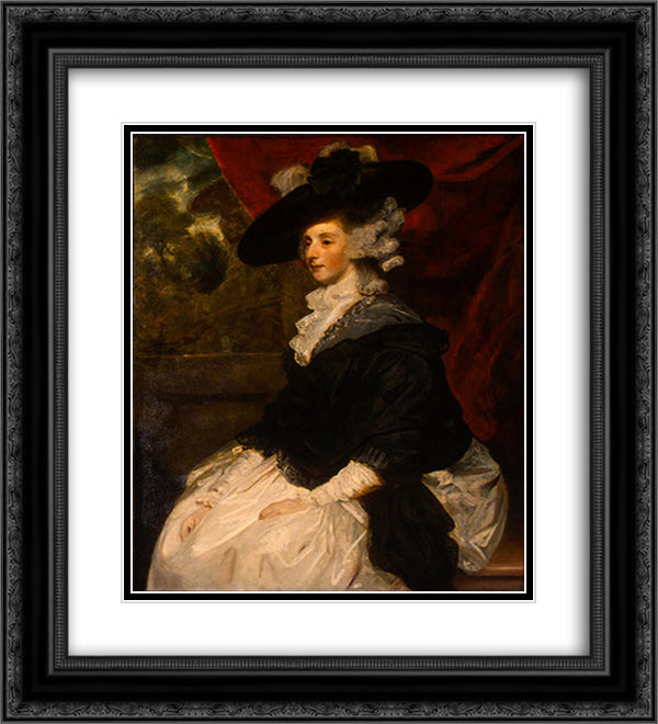 Lady Cornewall 20x22 Black Ornate Wood Framed Art Print Poster with Double Matting by Reynolds, Joshua