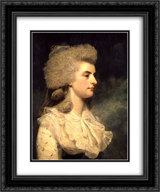 Lady Elizabeth Seymour Conway 20x24 Black Ornate Wood Framed Art Print Poster with Double Matting by Reynolds, Joshua