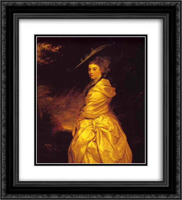 Lady Henrietta Herbert 20x22 Black Ornate Wood Framed Art Print Poster with Double Matting by Reynolds, Joshua