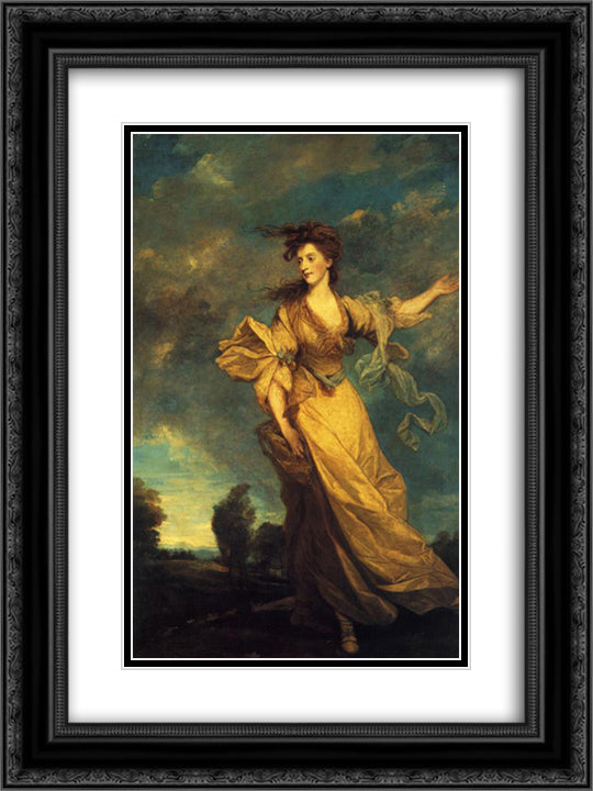 Lady Jane Halliday 18x24 Black Ornate Wood Framed Art Print Poster with Double Matting by Reynolds, Joshua