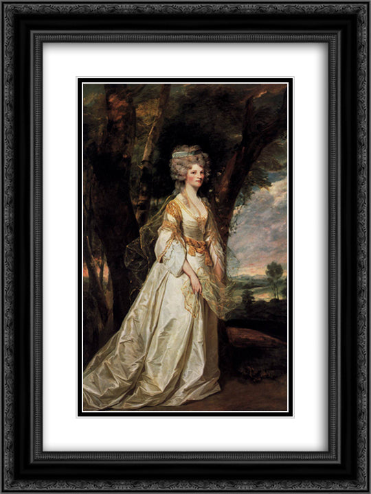 Lady Sunderlin 18x24 Black Ornate Wood Framed Art Print Poster with Double Matting by Reynolds, Joshua