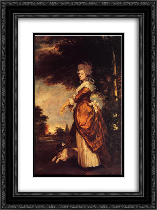 Mary Amelia, 1st Marchioness of Salisbury 18x24 Black Ornate Wood Framed Art Print Poster with Double Matting by Reynolds, Joshua