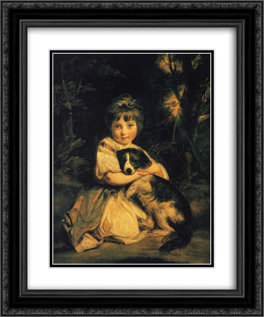 Miss Bowles 20x24 Black Ornate Wood Framed Art Print Poster with Double Matting by Reynolds, Joshua