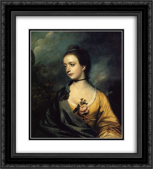 Miss Isabella Thorold 20x22 Black Ornate Wood Framed Art Print Poster with Double Matting by Reynolds, Joshua