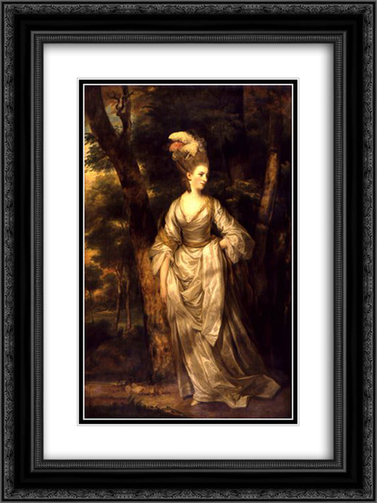 Mrs. Elizabeth Carnac 18x24 Black Ornate Wood Framed Art Print Poster with Double Matting by Reynolds, Joshua