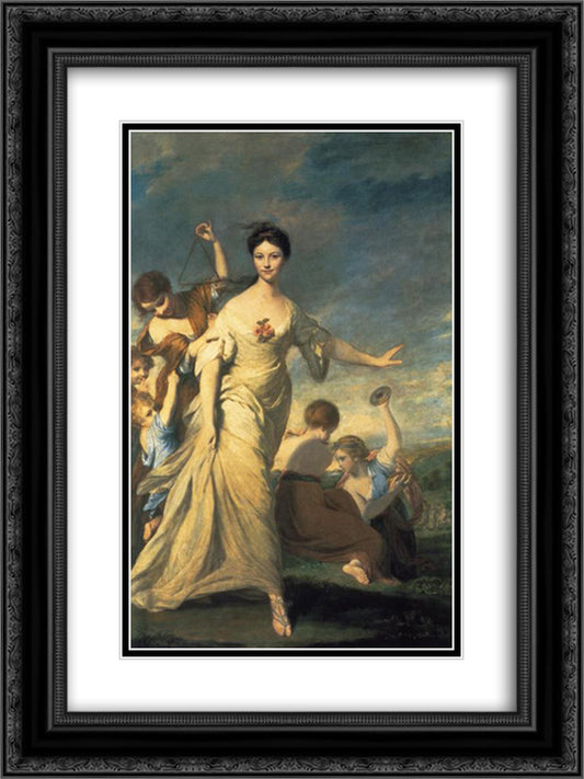 Mrs. Hale 18x24 Black Ornate Wood Framed Art Print Poster with Double Matting by Reynolds, Joshua