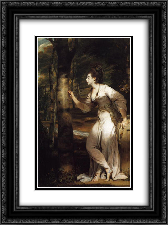 Mrs. Richard Bennett Lloyd 18x24 Black Ornate Wood Framed Art Print Poster with Double Matting by Reynolds, Joshua