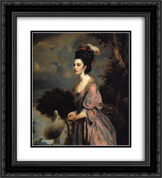 Mrs. Richard Crofts 20x22 Black Ornate Wood Framed Art Print Poster with Double Matting by Reynolds, Joshua