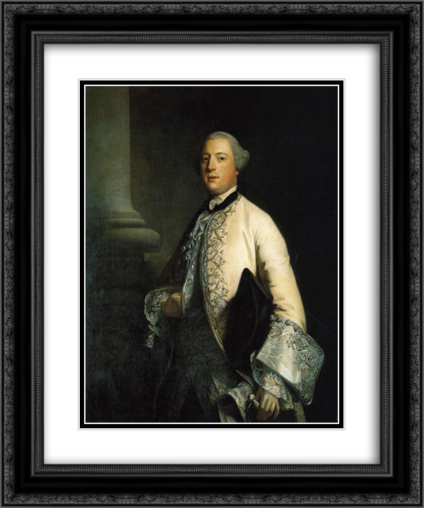 Sir John Molesworth 20x24 Black Ornate Wood Framed Art Print Poster with Double Matting by Reynolds, Joshua