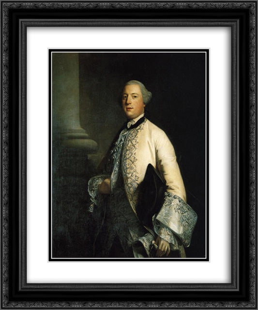 Sir John Molesworth 20x24 Black Ornate Wood Framed Art Print Poster with Double Matting by Reynolds, Joshua