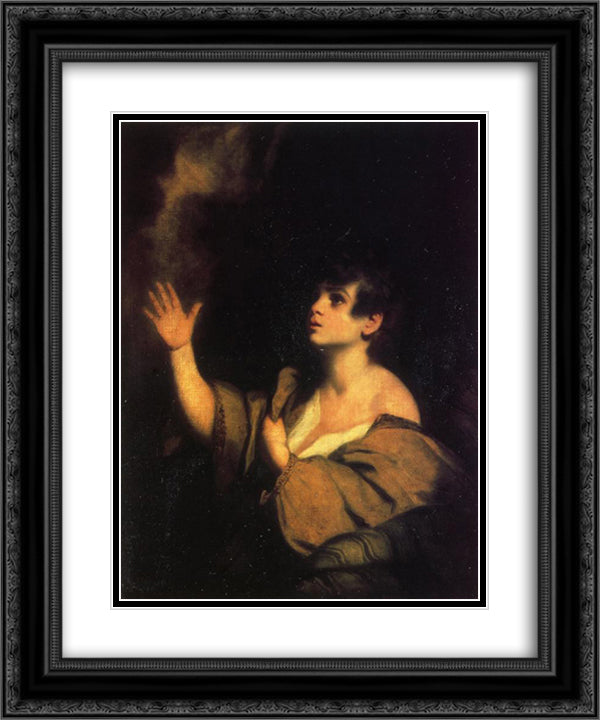 The Calling of Samuel 20x24 Black Ornate Wood Framed Art Print Poster with Double Matting by Reynolds, Joshua
