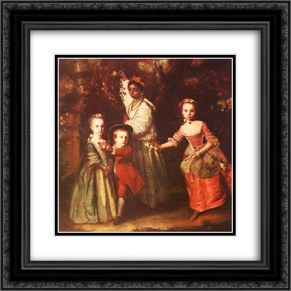 The Children of Edward Hollen Cruttenden 20x20 Black Ornate Wood Framed Art Print Poster with Double Matting by Reynolds, Joshua
