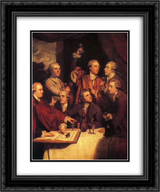 The Dilettanti Society 20x24 Black Ornate Wood Framed Art Print Poster with Double Matting by Reynolds, Joshua