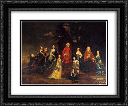 The Eliot Family 24x20 Black Ornate Wood Framed Art Print Poster with Double Matting by Reynolds, Joshua