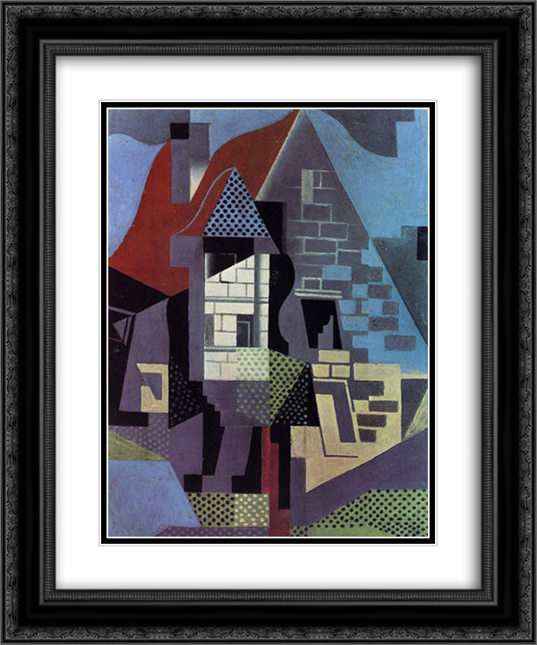 Landscape at Beaulieu 20x24 Black Ornate Wood Framed Art Print Poster with Double Matting by Gris, Juan