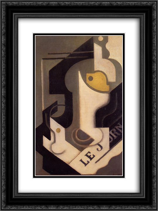 Lemon 18x24 Black Ornate Wood Framed Art Print Poster with Double Matting by Gris, Juan