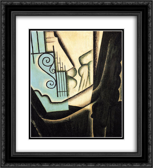 The Garden 20x22 Black Ornate Wood Framed Art Print Poster with Double Matting by Gris, Juan