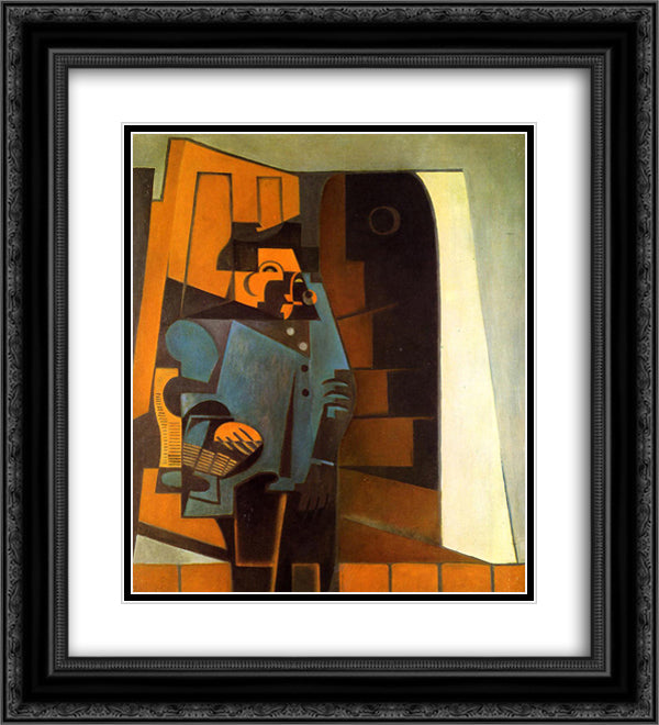 The Miller 20x22 Black Ornate Wood Framed Art Print Poster with Double Matting by Gris, Juan