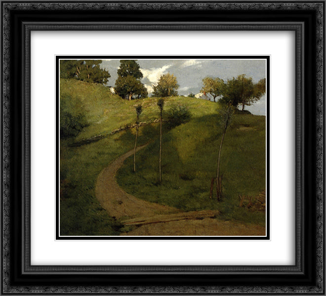 Lengthening Shadows 22x20 Black Ornate Wood Framed Art Print Poster with Double Matting by Weir, Julian Alden