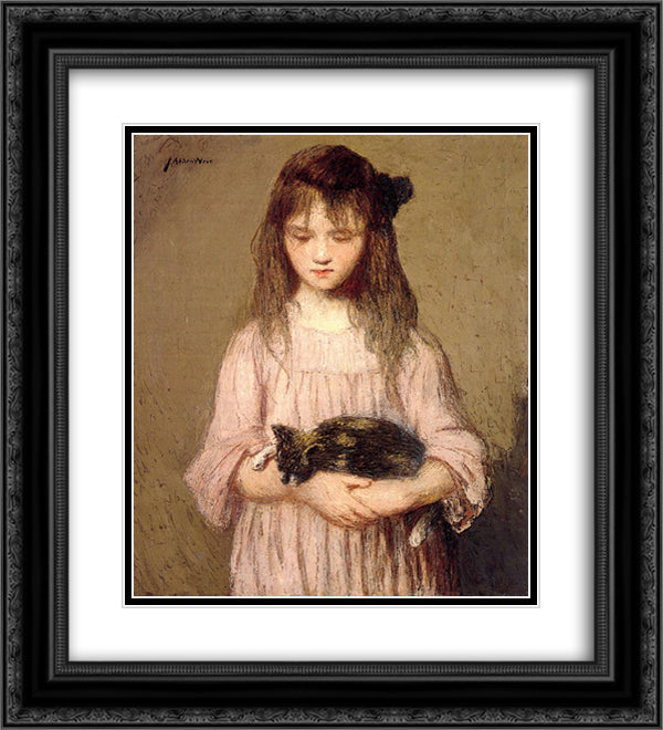Little Lizie Lynch 20x22 Black Ornate Wood Framed Art Print Poster with Double Matting by Weir, Julian Alden