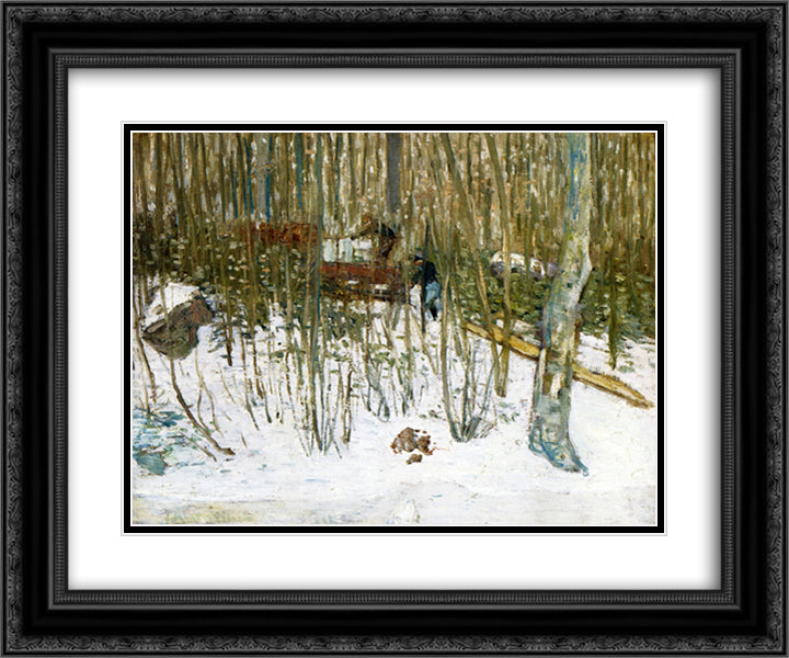 Loading Ice 24x20 Black Ornate Wood Framed Art Print Poster with Double Matting by Weir, Julian Alden