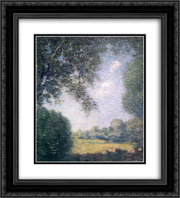 Overhanging Trees 20x22 Black Ornate Wood Framed Art Print Poster with Double Matting by Weir, Julian Alden