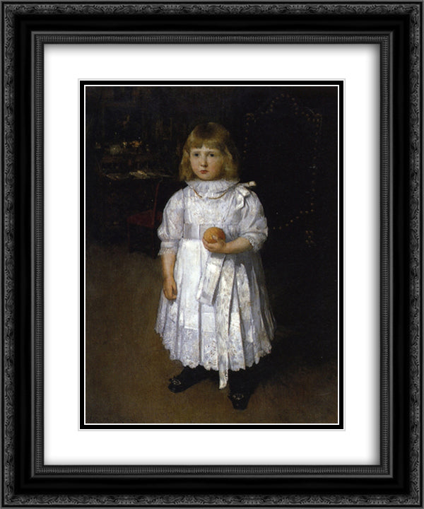 Portrait of Cara 20x24 Black Ornate Wood Framed Art Print Poster with Double Matting by Weir, Julian Alden