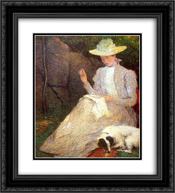 Summer 20x22 Black Ornate Wood Framed Art Print Poster with Double Matting by Weir, Julian Alden