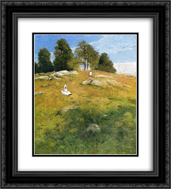 Summer Afternoon, Shinnecock Landscape 20x22 Black Ornate Wood Framed Art Print Poster with Double Matting by Weir, Julian Alden