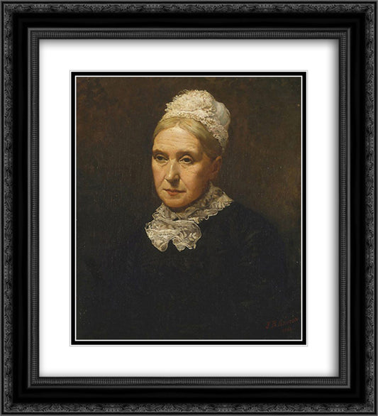 My mother 20x22 Black Ornate Wood Framed Art Print Poster with Double Matting by Ashton, Julian