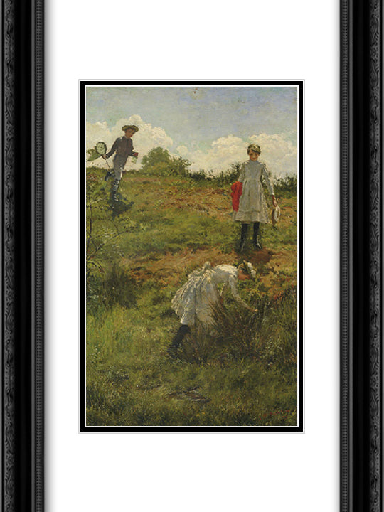 Summer Holidays 18x24 Black Ornate Wood Framed Art Print Poster with Double Matting by Ashton, Julian