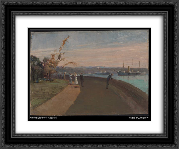 The Botanic Gardens, Sydney 24x20 Black Ornate Wood Framed Art Print Poster with Double Matting by Ashton, Julian