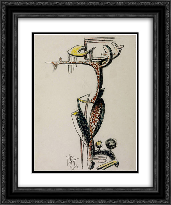 Fantastic Figure 20x24 Black Ornate Wood Framed Art Print Poster with Double Matting by Gonzalez, Julio