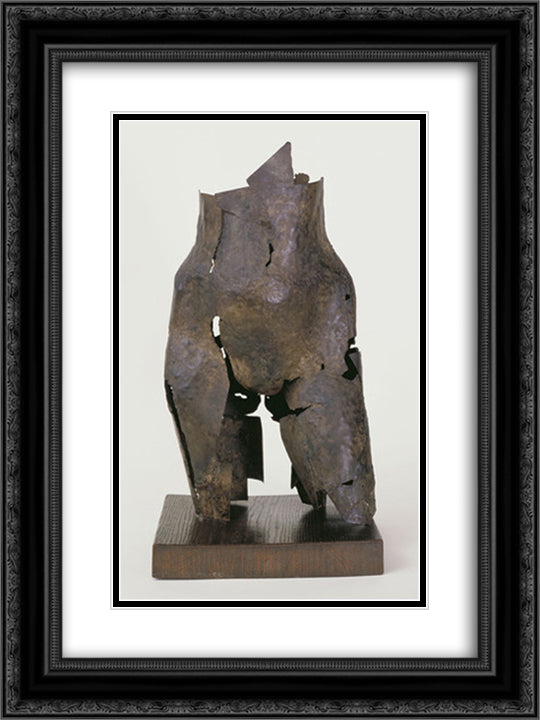 Torso 18x24 Black Ornate Wood Framed Art Print Poster with Double Matting by Gonzalez, Julio